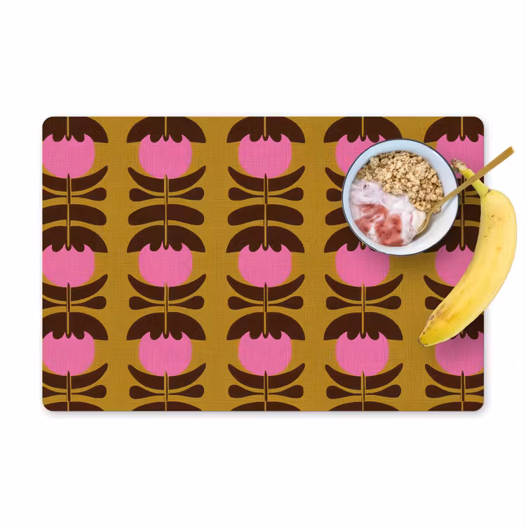 Abstract - Bloemen - Roze Placemat vinyl groot 368 -zzzproduct_Kitchenyeah-website