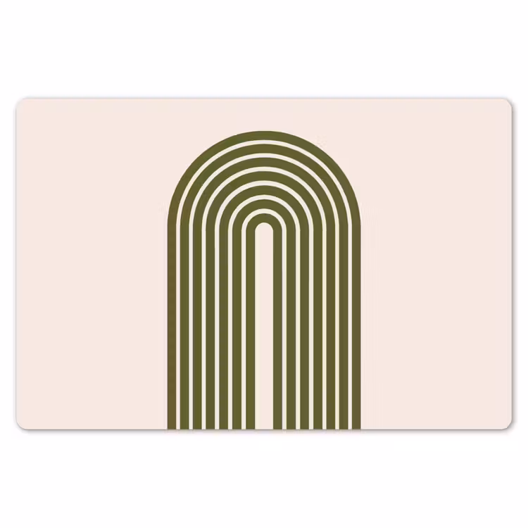 Abstract - Bogen - Modern - Groen - Kunst Placemat vinyl groot -zzsfeer1_Kitchenyeah-website