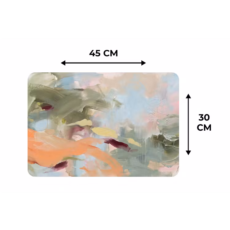 Abstract - Borstelstreken - Kunst - Modern - Pastel Placemat vinyl groot -specs