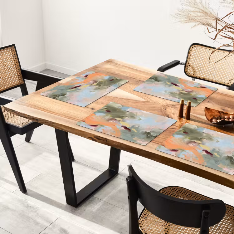 Abstract - Borstelstreken - Kunst - Modern - Pastel Placemat vinyl groot -zzsfeer4_Kitchenyeah-website