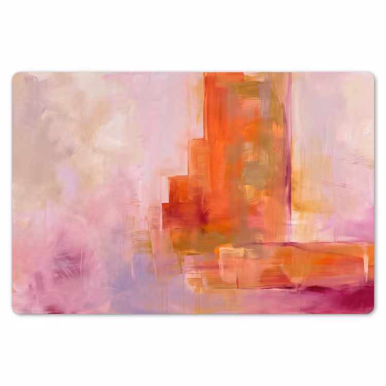 Abstract - Borstelstreken - Kunst - Paars - Goud Placemat vinyl groot -zzsfeer1_Kitchenyeah-website