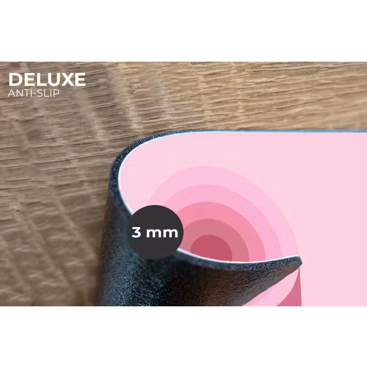 Abstract - Cirkels - Strepen - Modern - Roze Placemat vinyl groot -closeup