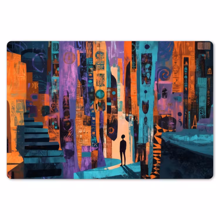 Abstract - Figuren - Kleurrijk Placemat vinyl groot -zzsfeer1_Kitchenyeah-website