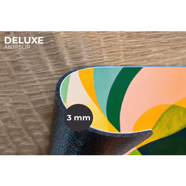 Abstract - Geel - Roze - Groen Placemat vinyl groot -closeup