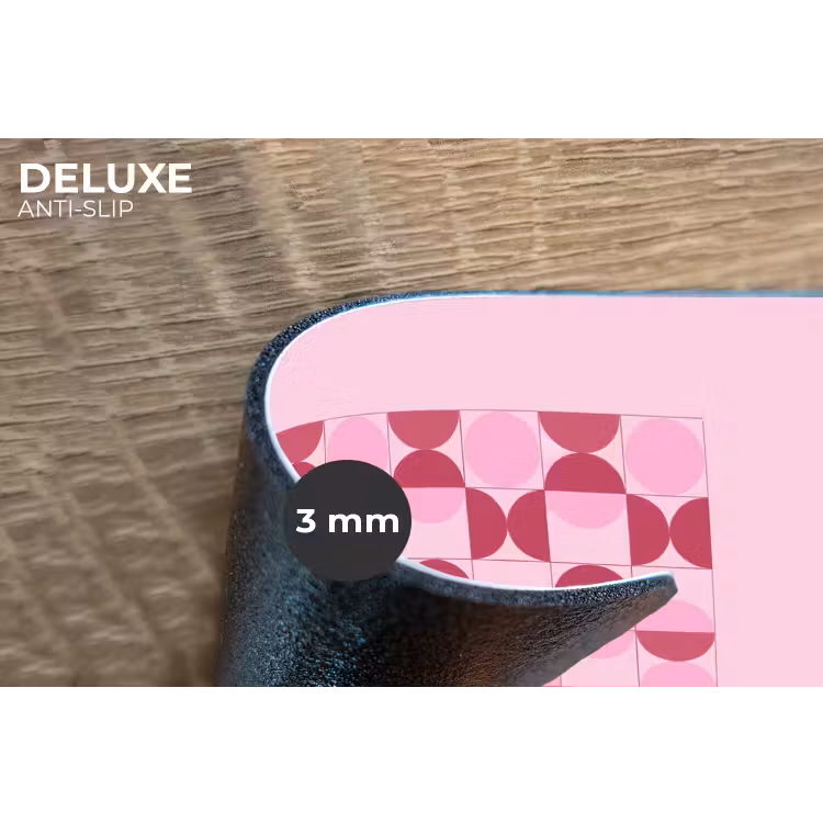 Abstract - Geometrisch - Cirkels - Roze - Modern Placemat vinyl groot -closeup