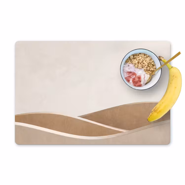 Abstract - Golven - Modern - Beige Placemat vinyl groot -zzzproduct_Kitchenyeah-website