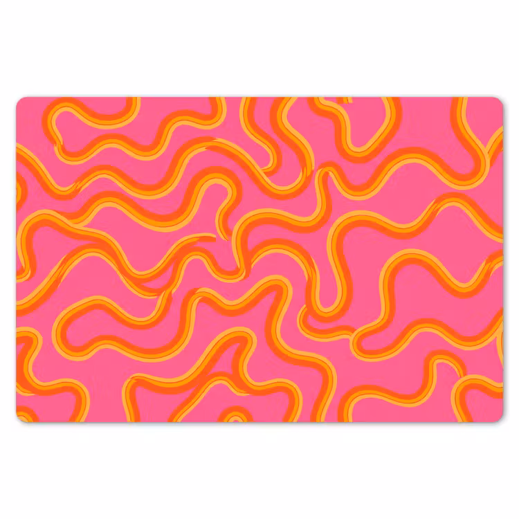 Abstract - Golvende lijnen - Modern - Kleurrijk Placemat vinyl groot -zzsfeer1_Kitchenyeah-website