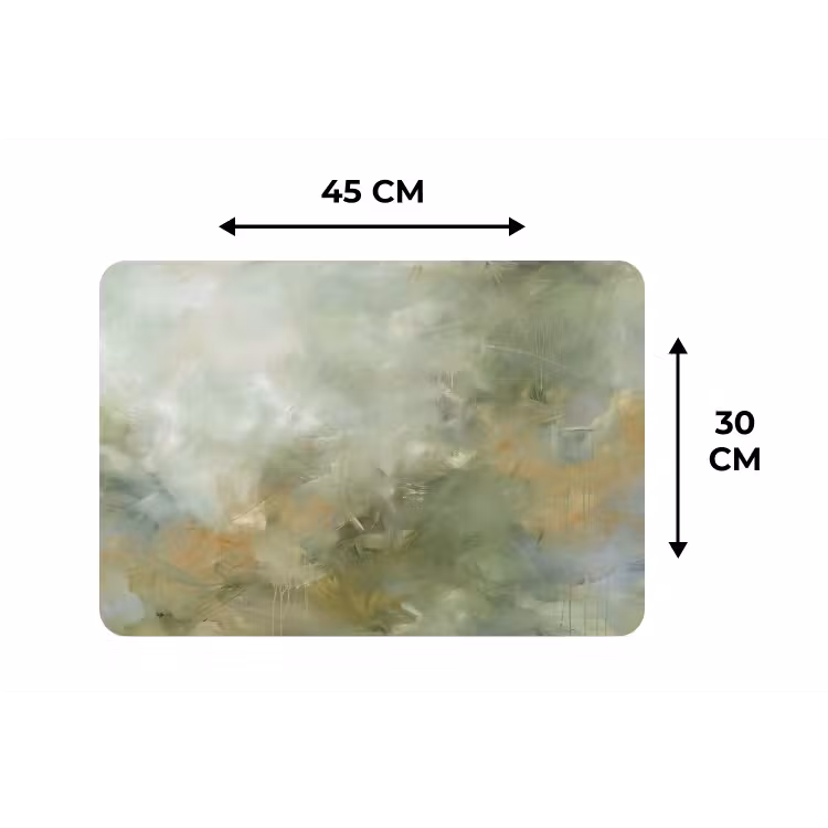 Abstract - Groen - Beige - Modern - Kunst Placemat vinyl groot -specs