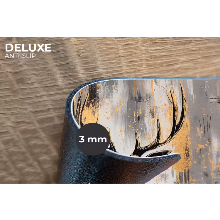 Abstract - Hert - Gewei - Goud Placemat vinyl groot -closeup