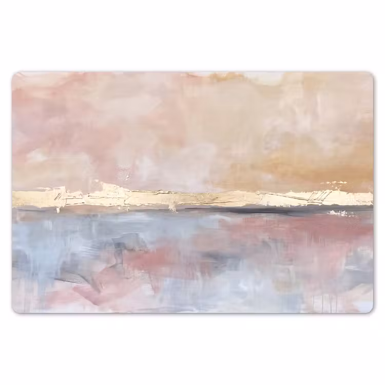 Abstract - Horizontaal - Kunst - Roze - Goud Placemat vinyl groot -zzsfeer1_Kitchenyeah-website