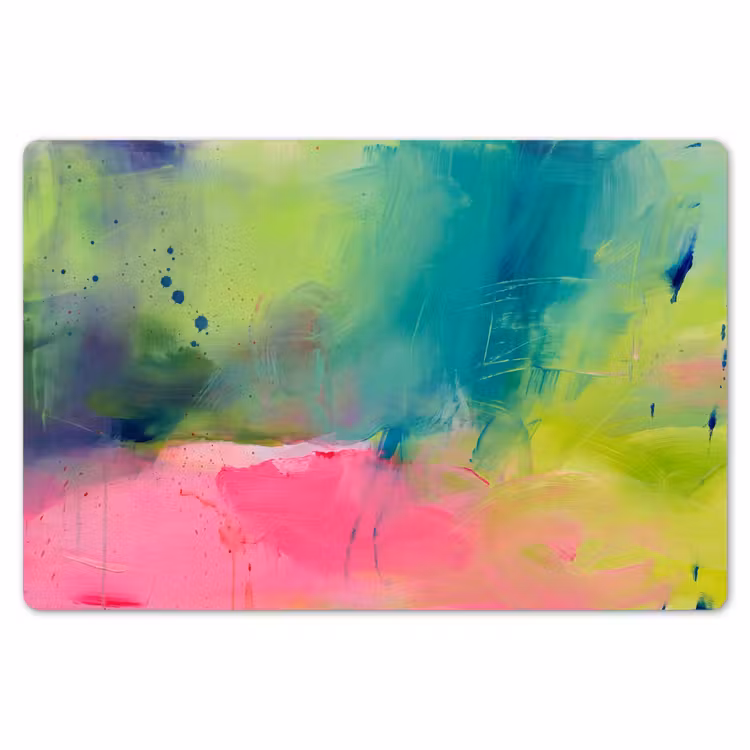 Abstract - Kleuren - Modern - Groen - Roze Placemat vinyl groot -zzsfeer1_Kitchenyeah-website