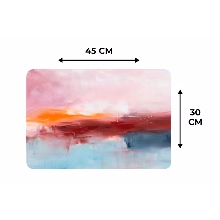 Abstract - Kleuren - Modern - Kunst - Roze Placemat vinyl groot -specs