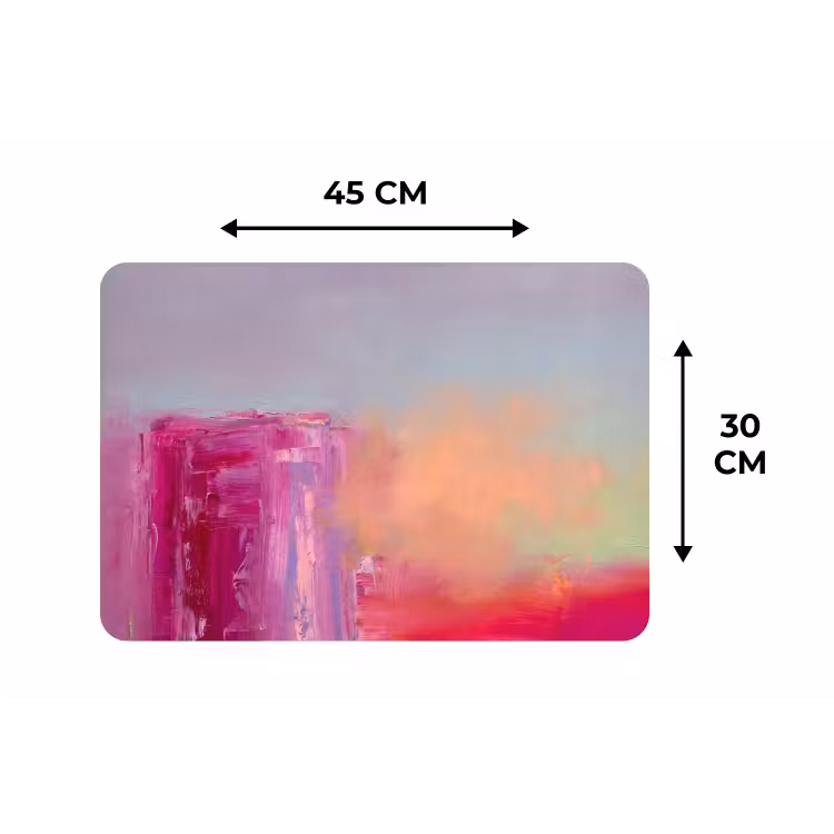 Abstract - Kleuren - Modern - Roze Placemat vinyl groot -specs