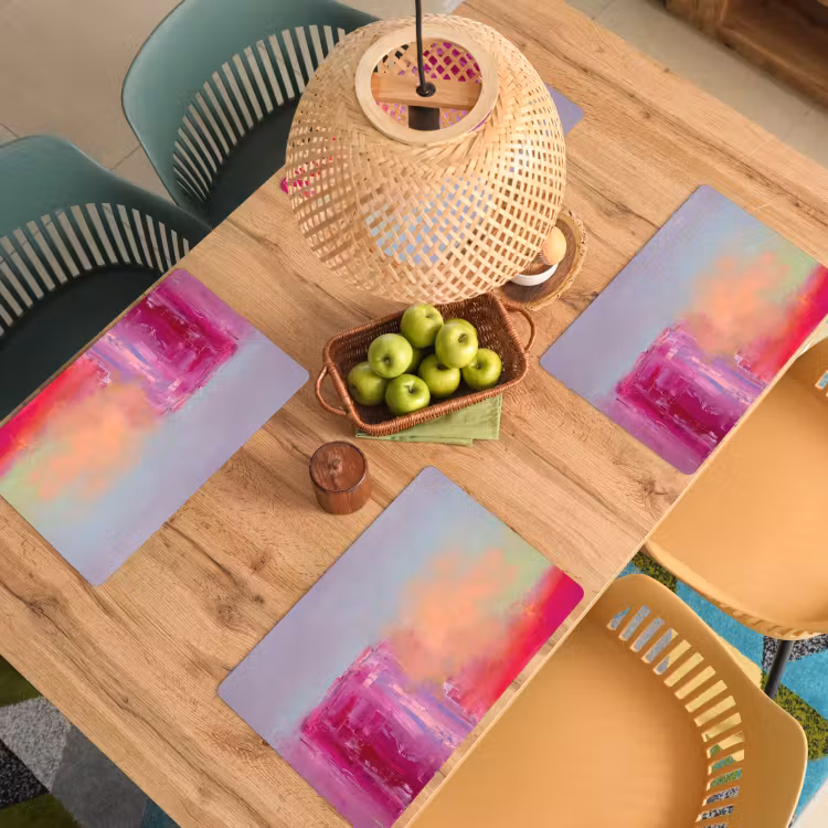 Abstract - Kleuren - Modern - Roze Placemat vinyl groot -zzsfeer5_Kitchenyeah-website