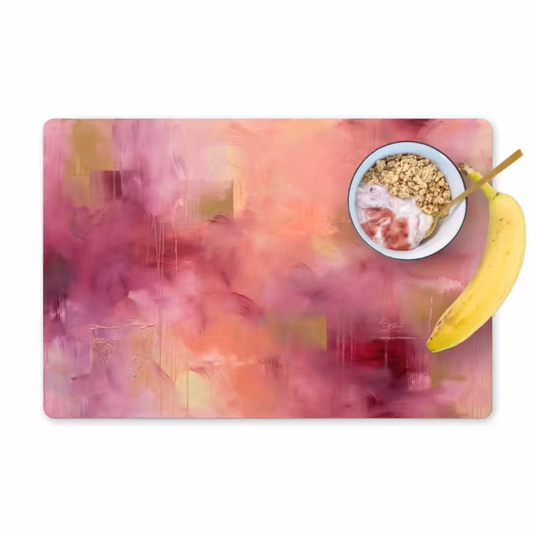 Abstract - Kleuren - Modern - Roze - Paars Placemat vinyl groot -zzzproduct_Kitchenyeah-website
