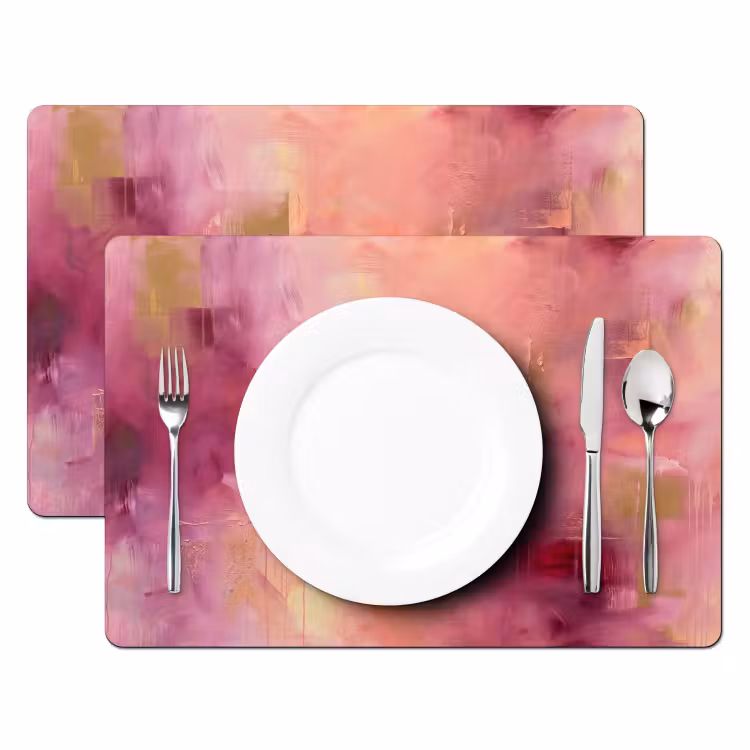 Abstract - Kleuren - Modern - Roze - Paars Placemat vinyl groot -zzsfeer2_Kitchenyeah-website