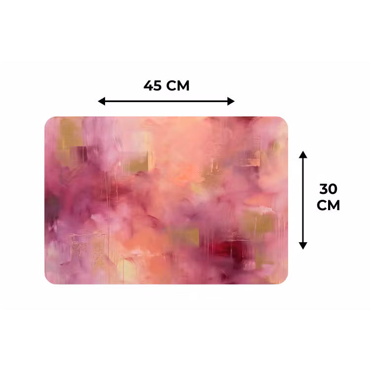 Abstract - Kleuren - Modern - Roze - Paars Placemat vinyl groot -specs