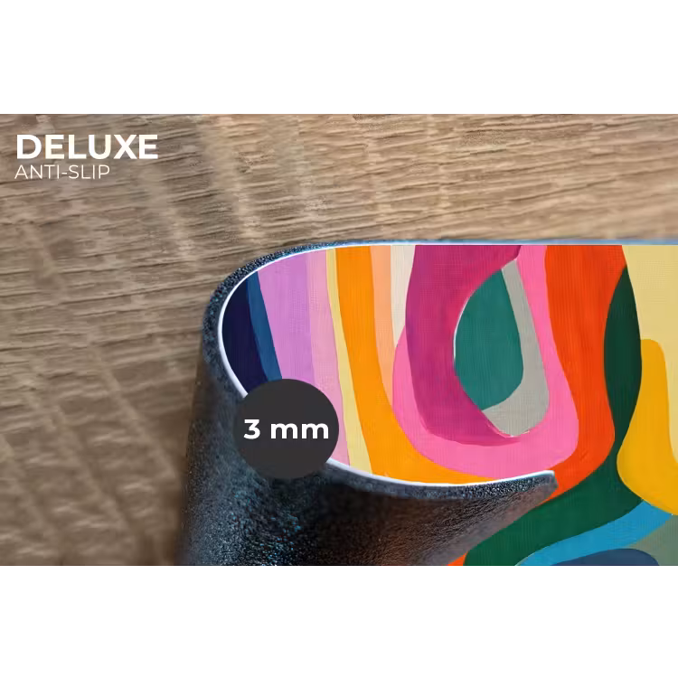 Abstract - Kleurrijk - Golven - Lijnen Placemat vinyl groot -closeup