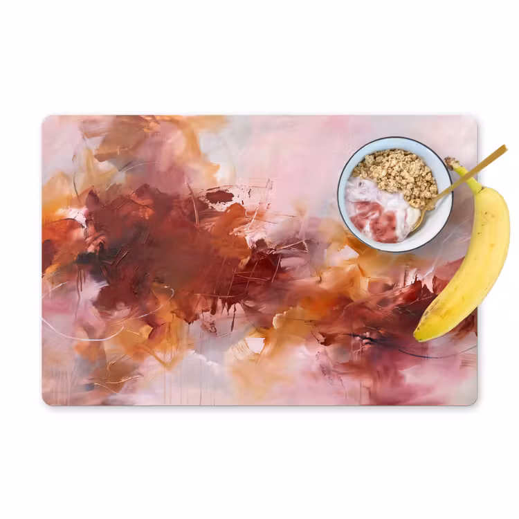 Abstract - Kleurrijk - Kunst - Modern - Roze-Rood Placemat vinyl groot -zzzproduct_Kitchenyeah-website
