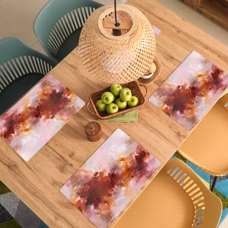 Abstract - Kleurrijk - Kunst - Modern - Roze-Rood Placemat vinyl groot -zzsfeer5_Kitchenyeah-website