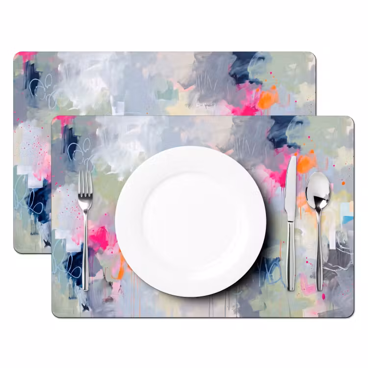 Abstract - Kleurrijk - Modern - Kunst Placemat vinyl groot -zzsfeer2_Kitchenyeah-website