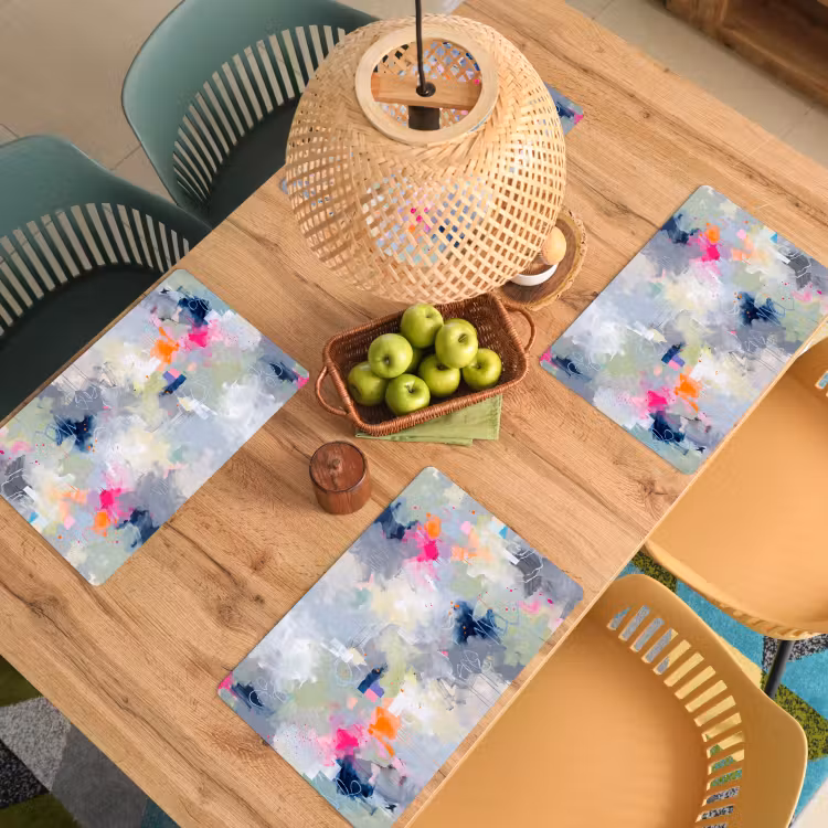Abstract - Kleurrijk - Modern - Kunst Placemat vinyl groot -zzsfeer5_Kitchenyeah-website