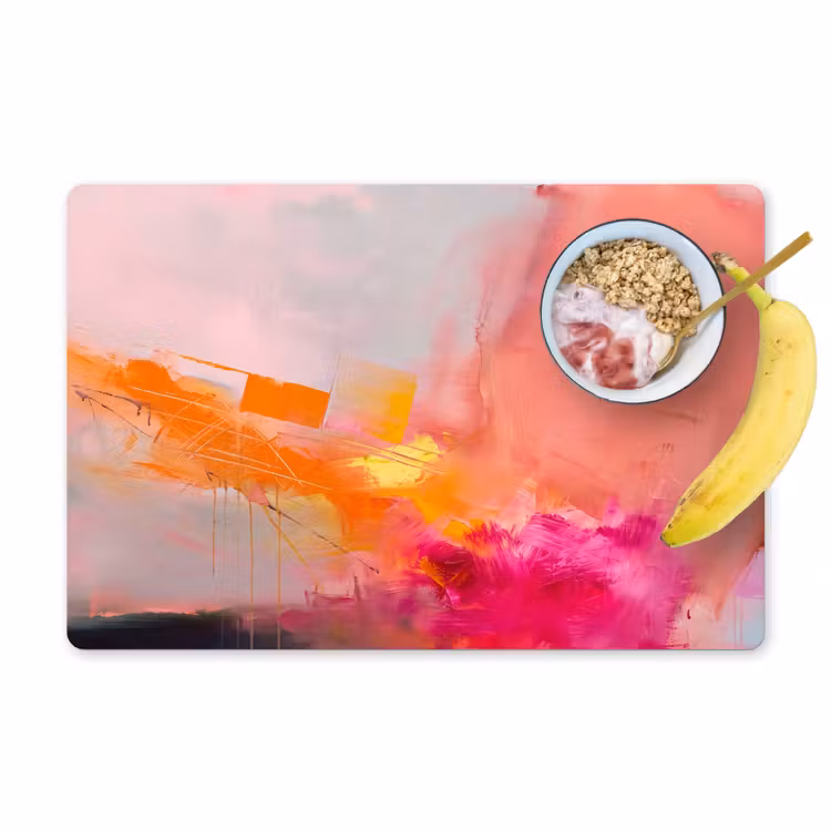 Abstract - Kleurrijk - Modern - Roze Placemat vinyl groot -zzzproduct_Kitchenyeah-website