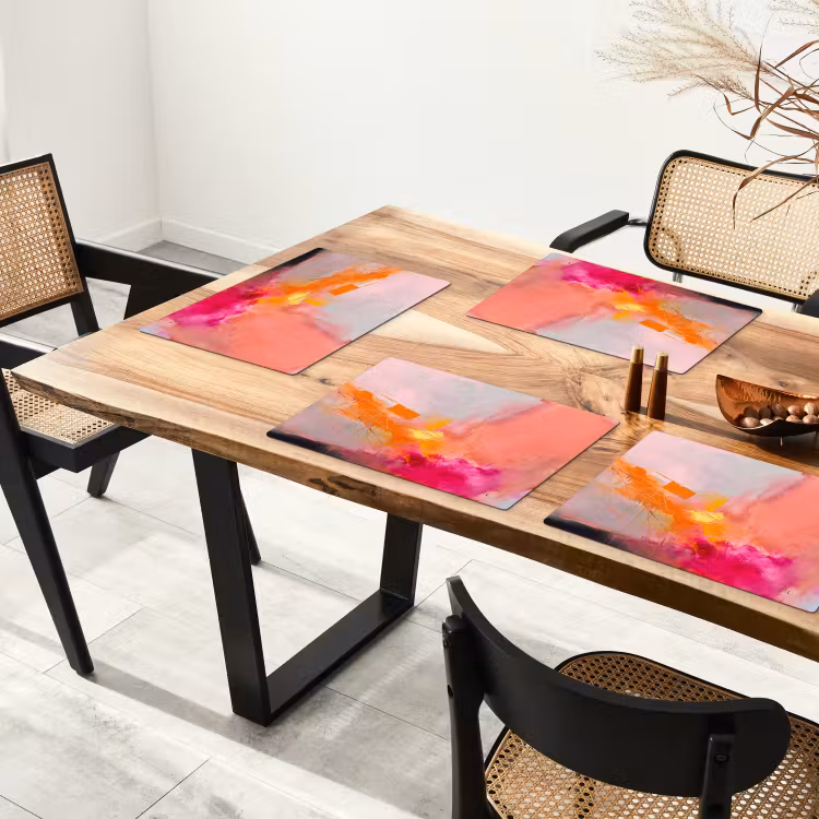 Abstract - Kleurrijk - Modern - Roze Placemat vinyl groot -zzsfeer4_Kitchenyeah-website