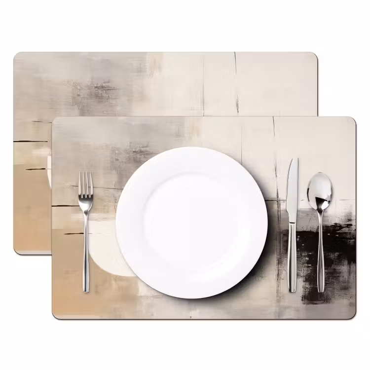Abstract - Kunst - Grijs Placemat vinyl groot -zzsfeer2_Kitchenyeah-website
