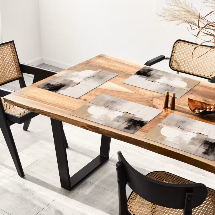 Abstract - Kunst - Grijs Placemat vinyl groot -zzsfeer4_Kitchenyeah-website