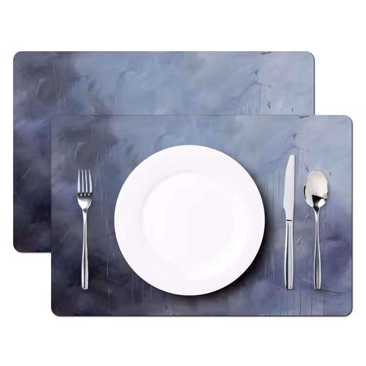 Abstract - Kwaststreken - Modern - Kunst - Grijs Placemat vinyl groot -zzsfeer2_Kitchenyeah-website
