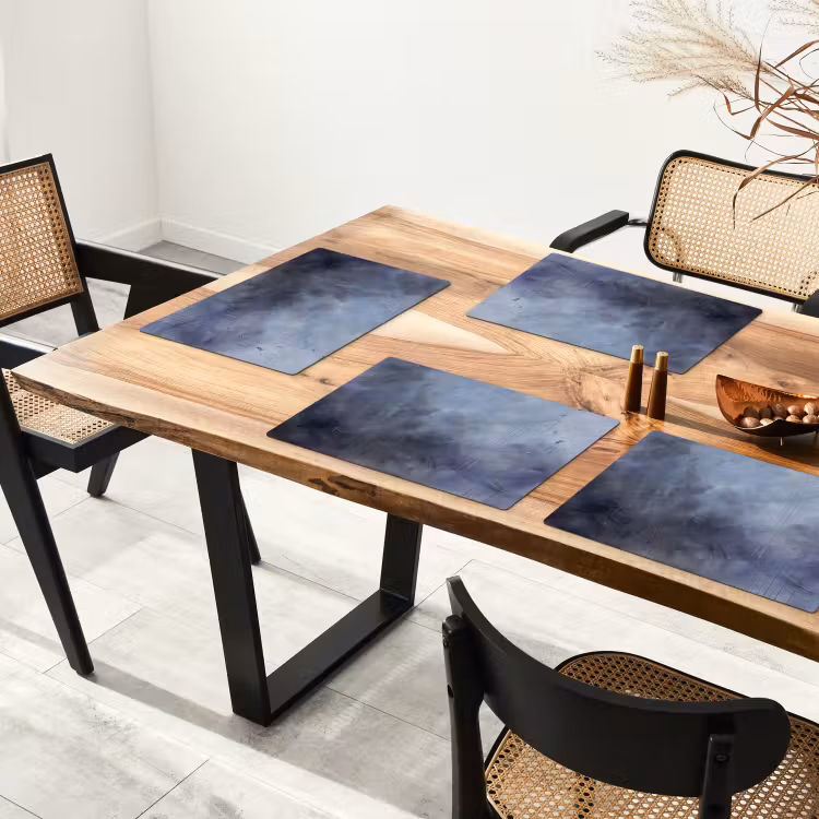 Abstract - Kwaststreken - Modern - Kunst - Grijs Placemat vinyl groot -zzsfeer4_Kitchenyeah-website