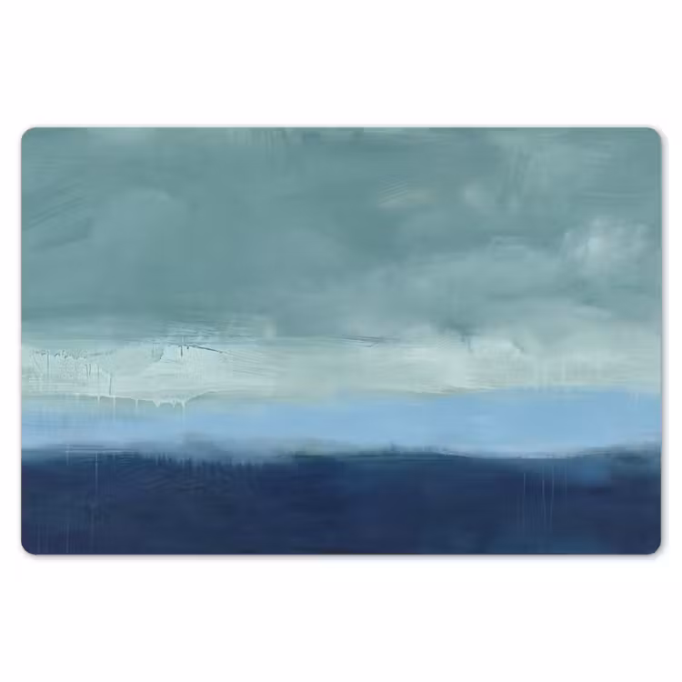 Abstract - Lagen - Rust - Modern - Blauw Placemat vinyl groot -zzsfeer1_Kitchenyeah-website