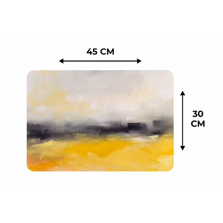 Abstract - Landschap - Modern - Geel Placemat vinyl groot -specs