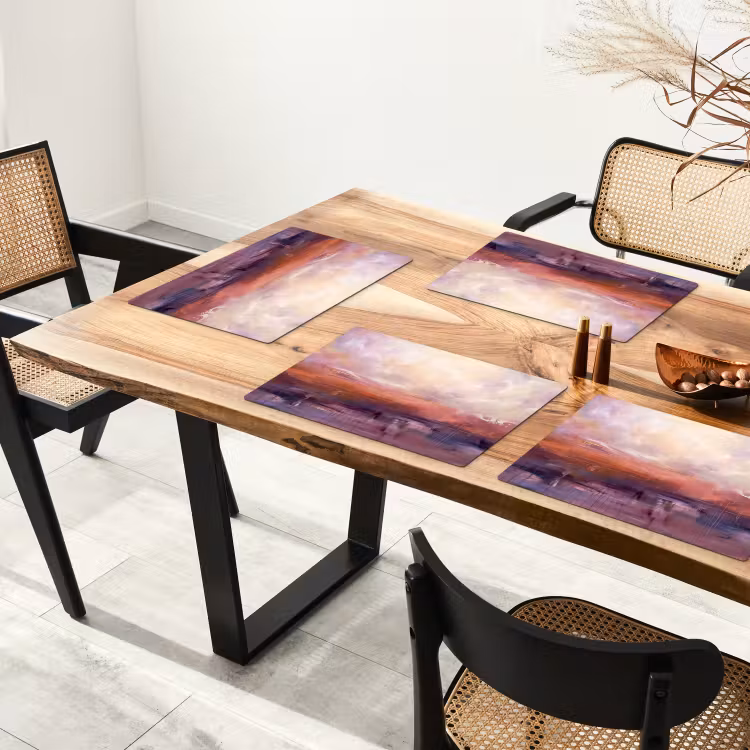 Abstract - Landschap - Modern - Paars - Oranje Placemat vinyl groot -zzsfeer4_Kitchenyeah-website
