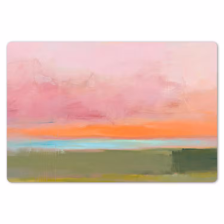Abstract - Landschap - Modern - Roze - Oranje Placemat vinyl groot -zzsfeer1_Kitchenyeah-website