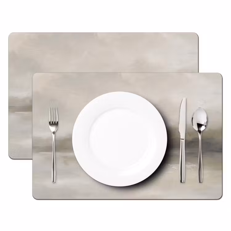 Abstract - Landschap - Nevel - Modern - Grijs Placemat vinyl groot -zzsfeer2_Kitchenyeah-website