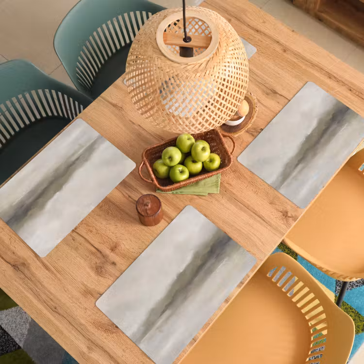 Abstract - Landschap - Nevel - Modern - Grijs Placemat vinyl groot -zzsfeer5_Kitchenyeah-website
