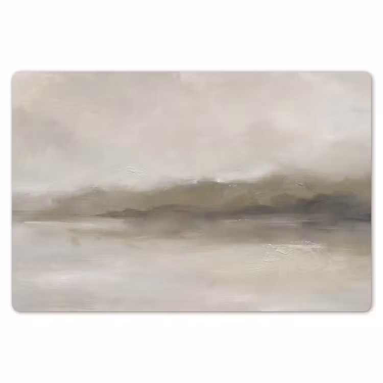 Abstract - Landschap - Nevel - Modern - Grijs Placemat vinyl groot -zzsfeer1_Kitchenyeah-website
