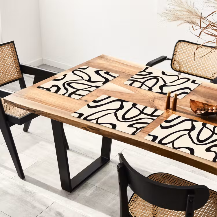 Abstract - Lijnen - Modern - Beige Placemat vinyl groot -zzsfeer4_Kitchenyeah-website