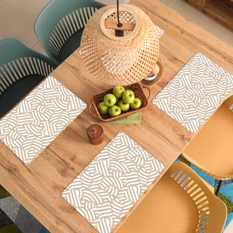 Abstract - Modern - Beige Placemat vinyl groot 368 -zzsfeer5_Kitchenyeah-website