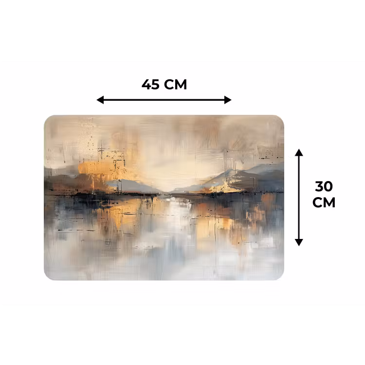 Abstract - Modern - Beige - Aesthetic - Goud Placemat vinyl groot -specs