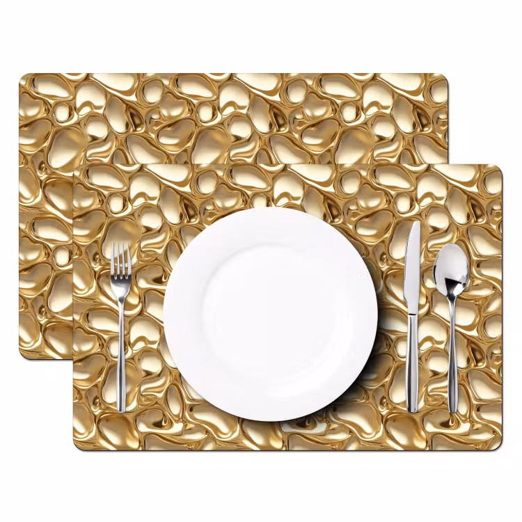 Abstract - Modern - Goud Placemat vinyl groot 368 -zzsfeer2_Kitchenyeah-website