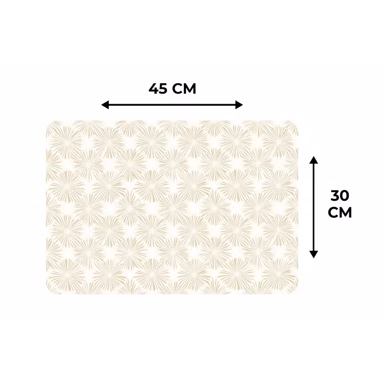 Abstract - Motief - Beige Placemat vinyl groot 368 -specs