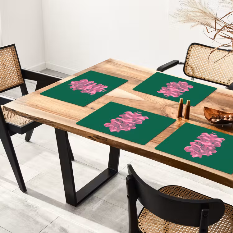 Abstract - Pink - Lijnen - Groen Placemat vinyl groot -zzsfeer4_Kitchenyeah-website