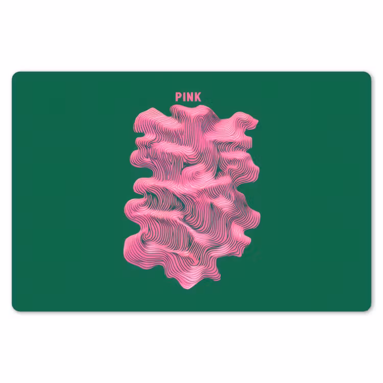 Abstract - Pink - Lijnen - Groen Placemat vinyl groot -zzsfeer1_Kitchenyeah-website