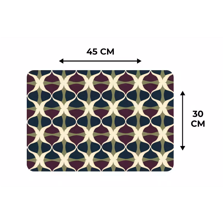 Abstract - Retro - Kleurrijk Placemat vinyl groot 368 -specs