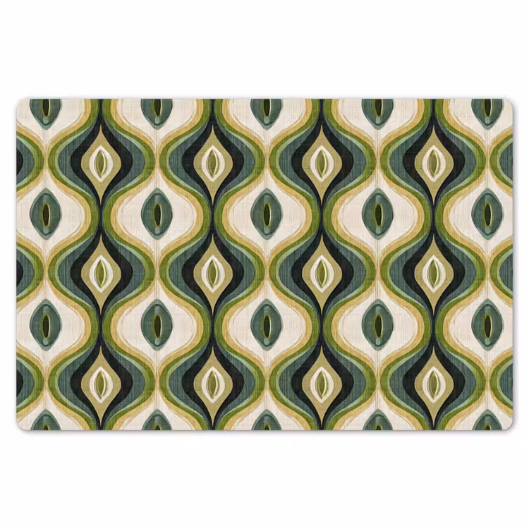 Abstract - Ritmisch - Groen Placemat vinyl groot 368 -zzsfeer1_Kitchenyeah-website