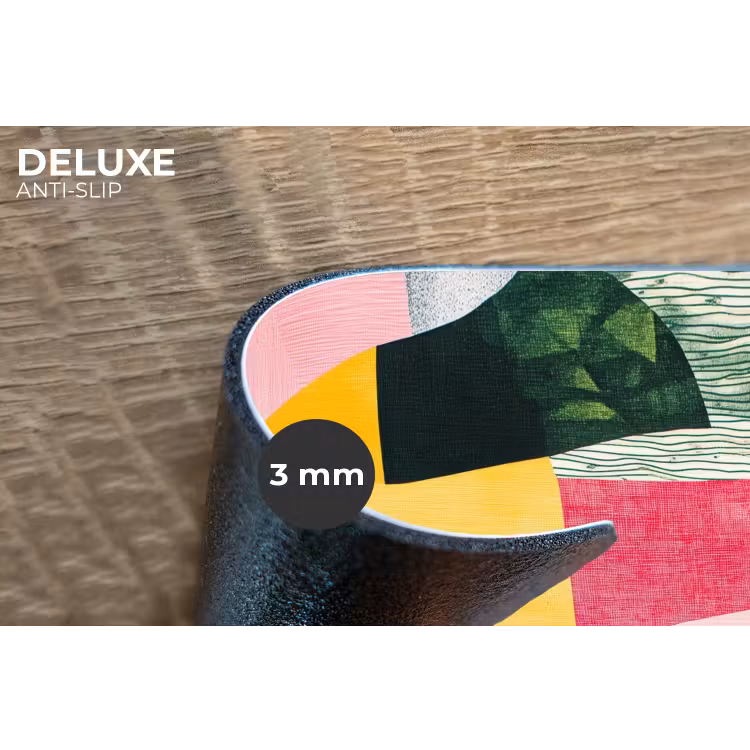 Abstract - Roze - Lappen - Vormen - Geel Placemat vinyl groot -closeup