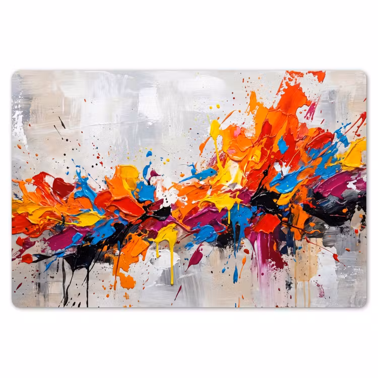 Abstract - Schilderij - Kleurrijk - Dynamisch Placemat vinyl groot -zzsfeer1_Kitchenyeah-website